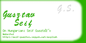 gusztav seif business card